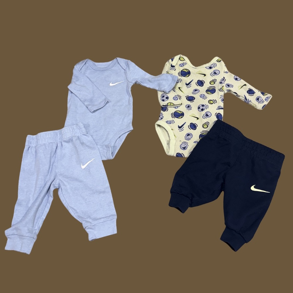 Nike Baby Boy Outfit Bundle | 3M | 2 Sets (Onesies + Pants)